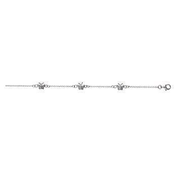 L & G Sterling sølv armbånd, Sommerfugl med blank overflade, model 106417