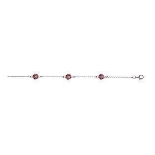 L & G Sterling sølv armbånd, Blomst med blank overflade, model 106418