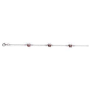 L & G Sterling sølv armbånd, Sommerfugl med blank overflade, model 106419