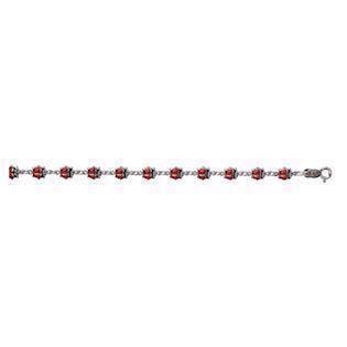 L & G Sterling sølv armbånd, Mariehøne med blank overflade, model 106731
