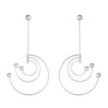 L & G 925 sterling sølv øreringe, Tweesty med blank overflade, model 107671
