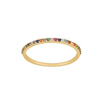 8kt. guld alliancering m/multicolor zirkonia fra Siersbøl