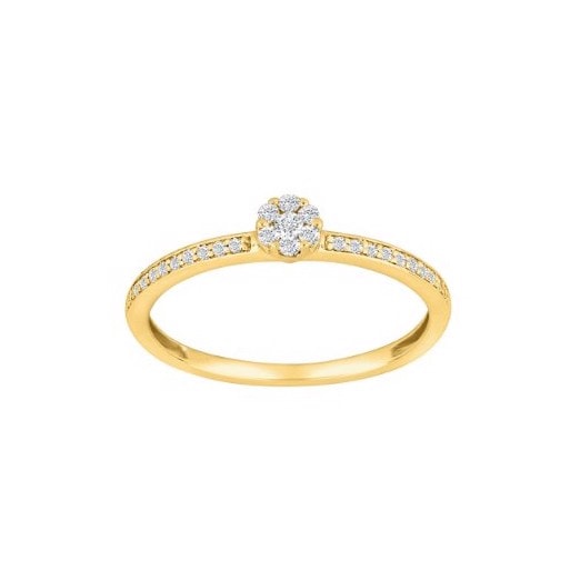 Siersbøl ring 14 karat guld med 23 x 0,16 karat W/SI1 diamanter (10100160500)