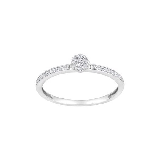 Siersbøl ring 14 karat hvidguld med 23 stk 0,16 karat W/SI1 diamanter (10100160600)