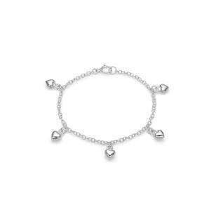 Aagaard Sterling sølv armbånd, hjerte med blank overflade, model 1110087-17