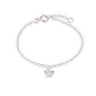 Aagaard Sterling sølv armbånd, sommerfugl med blank overflade, model 11103817-14