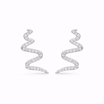 Smukke øreringe med zirkonia i sterling Sølv fra Guld & Sølv Design