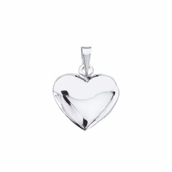 Aagaard sterling sølv hjerte vedhæng, 14x15 mm