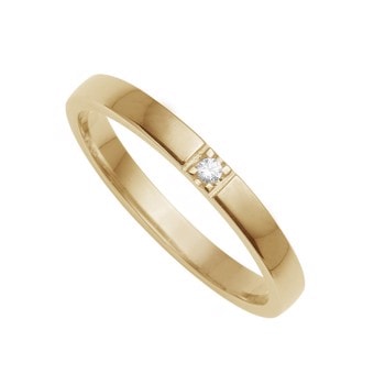 Aagaards Alliancering model 621-14 kt rødguld  med 1 stk 0,02 ct TW/SI