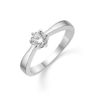 Støvring Design 925 sterling sølv fingerring, Solitaire med blank overflade, kun str 54