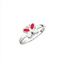 SmykkeLine 925 sterling sølv fingerring, Sommerfugl med blank overflade, model 12223210