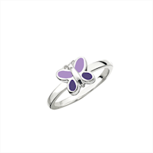 SmykkeLine 925 sterling sølv fingerring, Sommerfugl med blank overflade, model 12223410