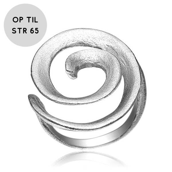 Smuk spiral formet ring i sølv fra Blicher Fuglsang