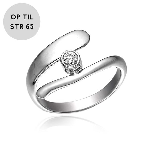 Elegant ring med smuk zirkon Blicher Fuglsang