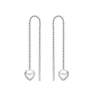 Støvring Design 925 sterling sølv ørestikker, Hjerte med blank overflade, model 13190990