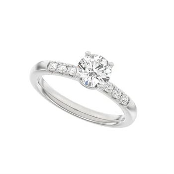 14 kt hvidguld Classic Luxury by Siersbøl, med i alt 1,2 ct Top Wesselton / SI