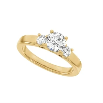 14 kt rødguld Classic Luxury by Siersbøl, med i alt 1,33 ct Top Wesselton / SI