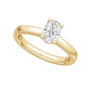 14 kt rødguld Classic Luxury by Siersbøl, med i alt 1,0 ct Top Wesselton / SI