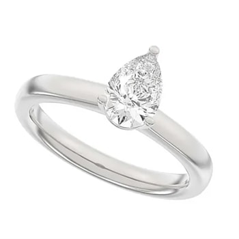 14 kt hvidguld Classic Luxury by Siersbøl, med i alt 1,0 ct Top Wesselton / SI