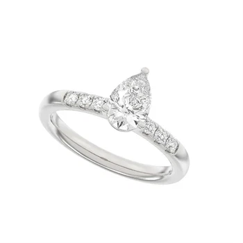 14 kt hvidguld Classic Luxury by Siersbøl, med i alt 1,2 ct Top Wesselton / SI