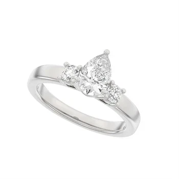 14 kt hvidguld Classic Luxury by Siersbøl, med i alt 1,33 ct Top Wesselton / SI