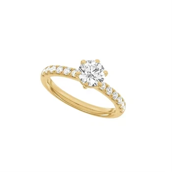 14 kt rødguld Modern Luxury by Siersbøl, med i alt 1,4 ct Top Wesselton / SI