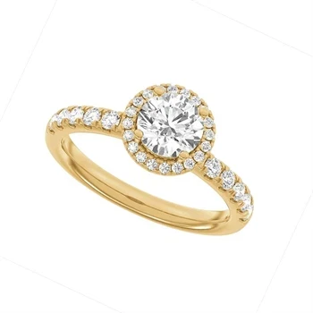14 kt rødguld Halo Luxury by Siersbøl, med i alt 1,52 ct Top Wesselton / SI