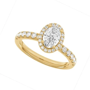14 kt rødguld Halo Luxury by Siersbøl, med i alt 1,52 ct Top Wesselton / SI