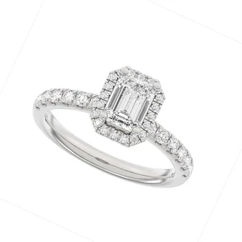 14 kt hvidguld Halo Luxury by Siersbøl, med i alt 1,52 ct Top Wesselton / SI