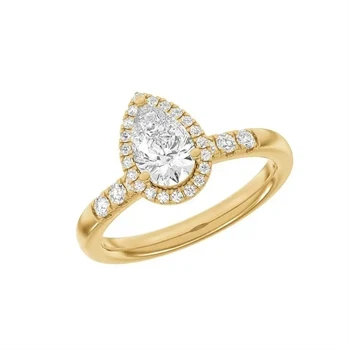 14 kt rødguld Halo Luxury by Siersbøl, med i alt 1,32 ct Top Wesselton / SI
