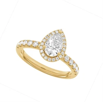14 kt rødguld Halo Luxury by Siersbøl, med i alt 1,52 ct Top Wesselton / SI