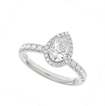 14 kt hvidguld Halo Luxury by Siersbøl, med i alt 1,52 ct Top Wesselton / SI