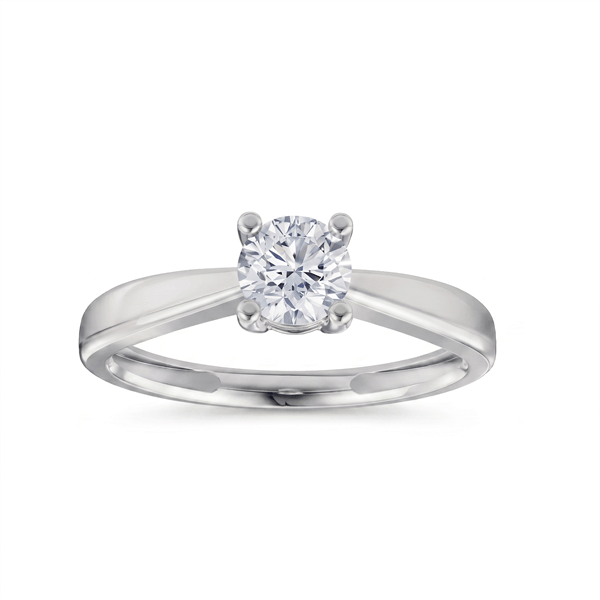 14 kt hvidguld Luxury Solitaire ring med i alt 0,50 ct Labgrown diamant Top Wesselston VS2