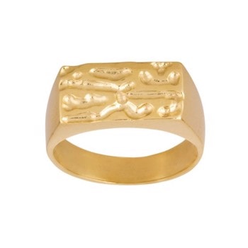 Nordahl's Super lækker bred herrering i 8 karat guld.