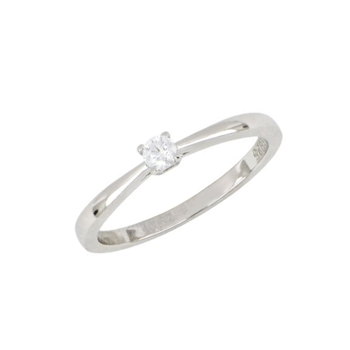 Joanli Nor HEGENOR solitaire ring i sterling sølv med smuk zirkonia sat i 4 grabber
