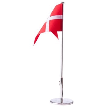 Noa Kids forkromet flagstang med graveret dåbsfod, 40 cm