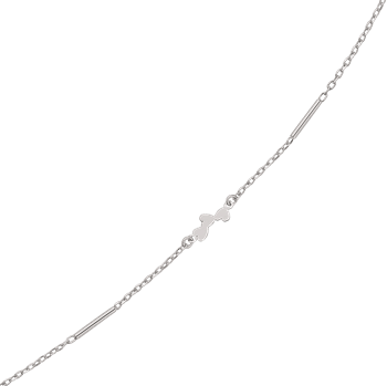 Enkelt sølv armbånd med tre små hjerter fra Støvring Design