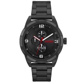 Hugo Boss Grip Sort stål Batteridrevet quartz herre ur, model 1530279
