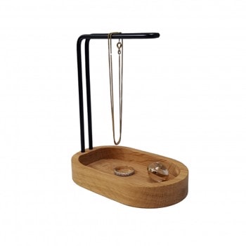Hang-On smykkeholder i Egetræ & sort, fra dot aarhus design