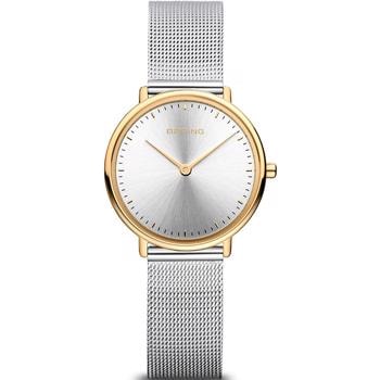 Ultra Slim Forgyldt stål quartz dame ur fra Bering, 15729-010