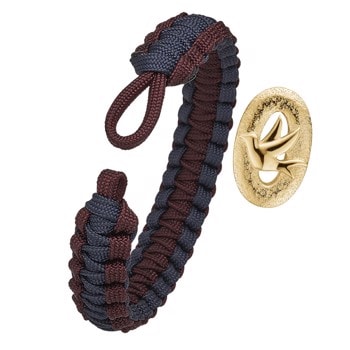 2 tone rødt/blåt armbånd med forgyldt G01 lås, From Soldier To Soldier