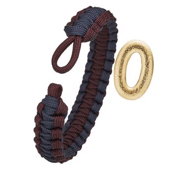2 tone rødt/blåt armbånd med forgyldt oval lås, From Soldier To Soldier