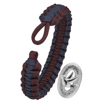 2 tone rødt/blåt armbånd med sølv S01 lås, From Soldier To Soldier