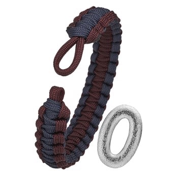 2 tone rødt/blåt armbånd med sølv oval lås, From Soldier To Soldier