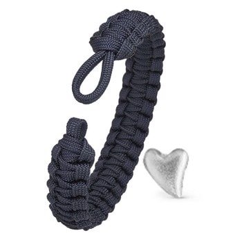 blåt armbånd med sølv hjertelås, From Soldier To Soldier