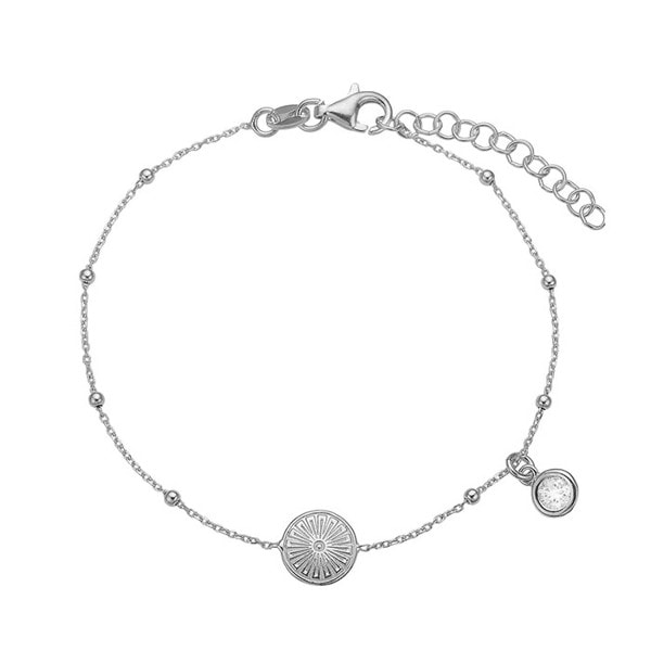 Kranz & Ziegler Sterling sølv Sunshine Coin armbånd