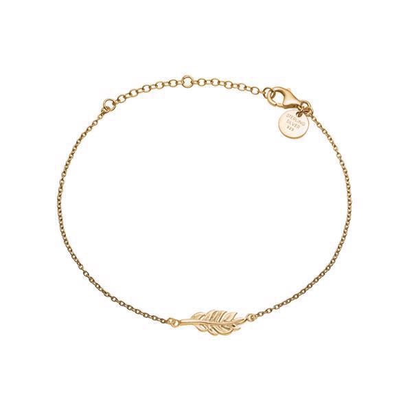 Aagaard Fjer armbånd i forgyldt sterlingsølv, model 1601-S-G02