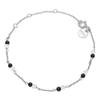 Aagaard Sterling sølv armbånd med Onyx og Amazonite