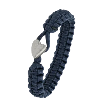Blåt From Soldier to Soldier armbånd med Soldier Hjerte stållås – Aagaard