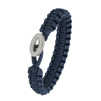 Blåt From Soldier to Soldier armbånd med Soldier Brushed stållås – Aagaard
